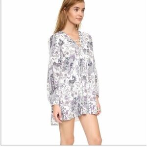 Free people rain or shine tunic dress paisley